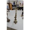 Image 6 : Two Bronze Candelabras: One with 7 Candle Holders & Figural