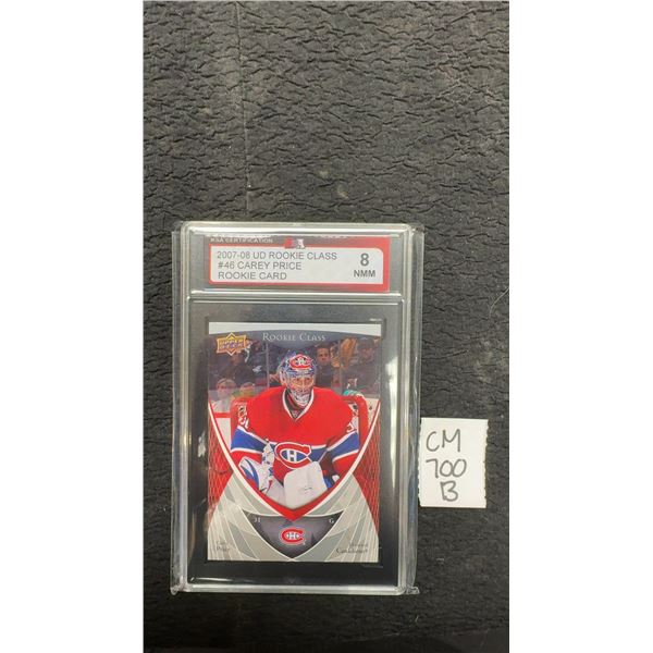 Graded Carey Price Rookie Card Montreal Canadiens