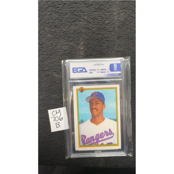 Graded Juan Gonzalez Rookie Baseball Card