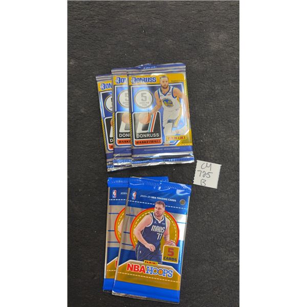 5 Sealed Assorted Basketball Packs