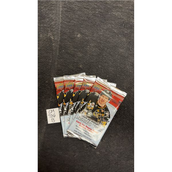 5 Sealed 2024-25 Upper Deck Series 2 Hockey Packs