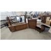Image 1 : Mid-Century Modern Peppler Furniture Bedroom Set with Dresser, 30" x 80" x 19" Mirror 34" x 76"