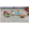 Image 2 : Collection of 17 Ceramic Bunny Figurines, Including Sleeping, Musical, & Dressed Bunnies