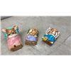 Image 3 : Collection of 17 Ceramic Bunny Figurines, Including Sleeping, Musical, & Dressed Bunnies