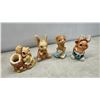 Image 5 : Collection of 17 Ceramic Bunny Figurines, Including Sleeping, Musical, & Dressed Bunnies