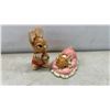 Image 6 : Collection of 17 Ceramic Bunny Figurines, Including Sleeping, Musical, & Dressed Bunnies