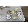 Image 6 : Assorted Tea Cups & Saucers: Royal Albert, Colclough, Royal Windsor, Paragon, and More