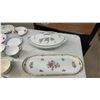 Image 2 : Assorted Tea Cups & Saucers, Covered Serving Dish, & Rectangular Serving Tray