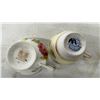 Image 8 : Assorted Tea Cups & Saucers, Covered Serving Dish, & Rectangular Serving Tray