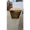 Image 1 : Oak Veneer Media Cabinet with Two Hinged Glass Doors and Three Internal Shelves 31" x 24" x 18"
