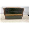 Image 3 : Vintage Flat-Top Steamer Trunk with Wooden Slats, Brass Hardware,