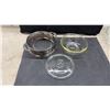 Image 10 : Silverplate Serving Spoon Set, Cut Crystal Bowl, Brass Candlesticks, Casserole Dish, Monogrammed