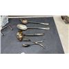Image 4 : Silverplate Serving Spoon Set, Cut Crystal Bowl, Brass Candlesticks, Casserole Dish, Monogrammed