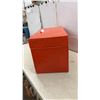 Image 2 : Vintage Faux Leather Vinyl Record Storage Box With Padded Lid, 14" x 24" x 11"