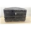 Image 11 : Antique Late 19th/Early 20th Century Domed Humpback Trunk with Metal Cladding and Rivets