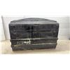 Image 3 : Antique Late 19th/Early 20th Century Domed Humpback Trunk with Metal Cladding and Rivets