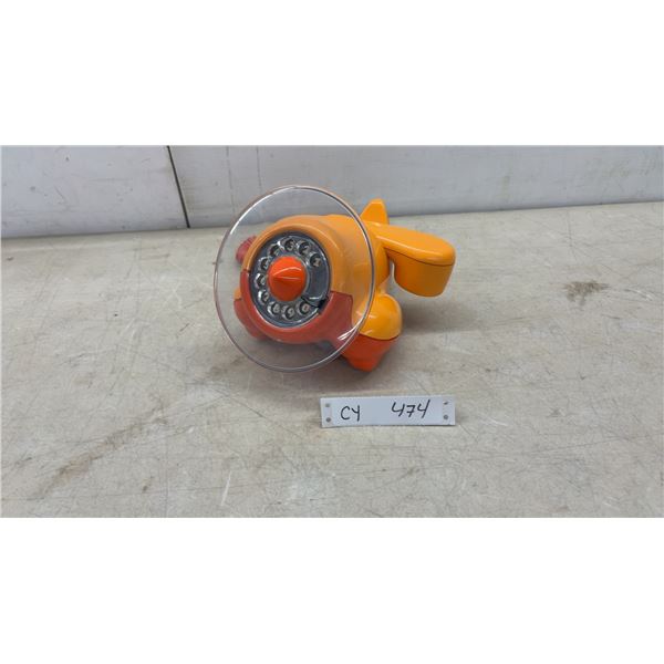 Telco Novelty Airplane Rotary Dial Telephone, Orange and Red Plastic, Late 1970s to 1980s