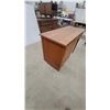 Image 2 : Mid-Century Modern Danish Teak Desk with Three-Drawer Pedestal and Tapered Legs 30" x 42" x 18"