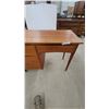 Image 4 : Mid-Century Modern Danish Teak Desk with Three-Drawer Pedestal and Tapered Legs 30" x 42" x 18"