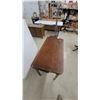 Image 4 : Antique Mahogany Chippendale-Style Drop-Leaf Console Extension Table With Brass Hardware 31" x 38"