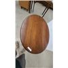 Image 2 : Oval Wooden Pedestal Stand with 4-Legged Base 30" x 36" x 28"