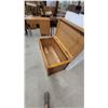 Image 5 : Vintage Wooden Storage Chest with Hinged Lid 22" x 22" x 42"