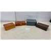 Image 1 : Two Cedar Keepsake Boxes, 2 Metal Cash Boxes, One with Key