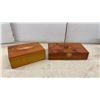 Image 2 : Two Cedar Keepsake Boxes, 2 Metal Cash Boxes, One with Key