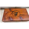 Image 4 : Two Cedar Keepsake Boxes, 2 Metal Cash Boxes, One with Key