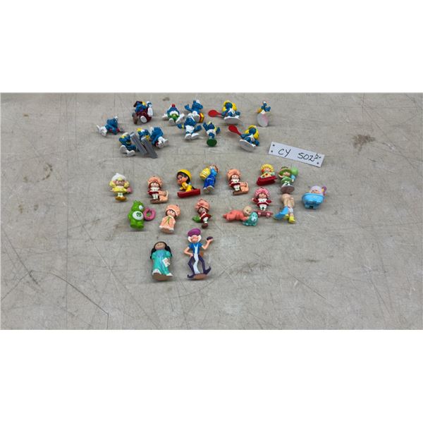 Smurfs, Strawberry Shortcake, & Care Bear Figurines