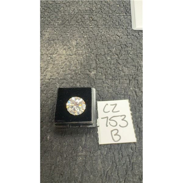 6.0 Carat Moissanite Lab Diamond, Round Brilliant Cut, GH VVS1, With GRA Report, Retail $1605