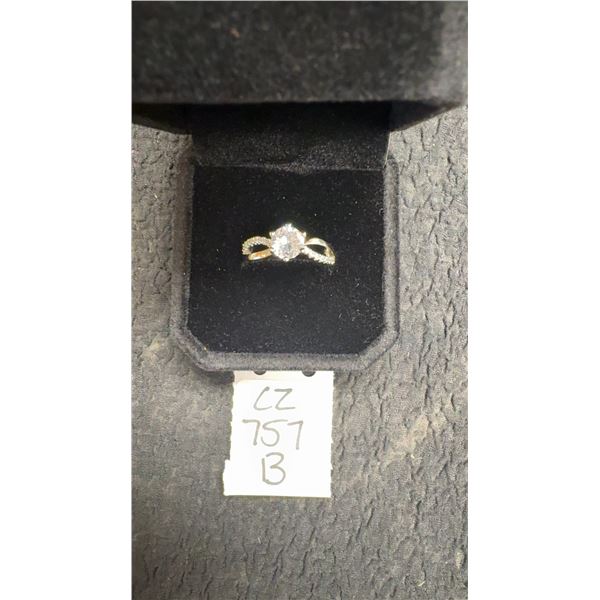 New 925 Sterling Silver 1.0 Carat Simulated Diamond CZ Channel Ring with White Gold Overlay