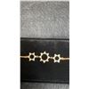 Image 2 : New 18K Gold Plated 12.0mm Simulated Diamond (CZ) Star Bracelet, 6 1/2" - 8" Long