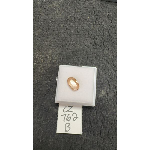 6.8ct Natural Imperial Topaz, Untreated, Oval Cut, 8.8mm x 14.7mm, Retail $950