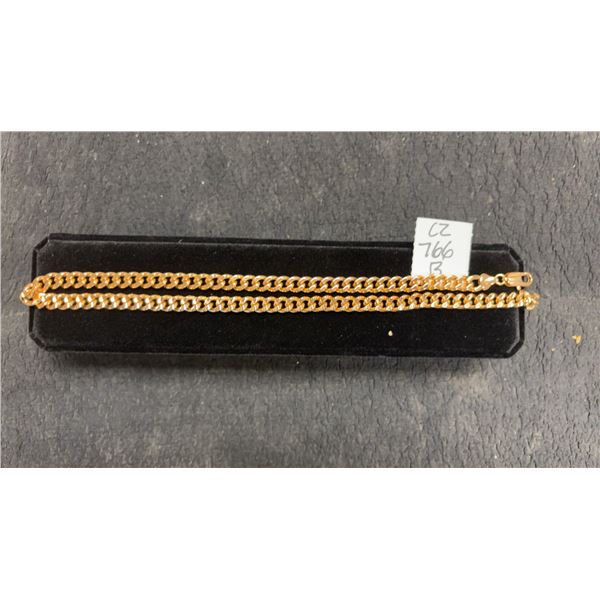 18K Gold 8.0mm Cuban Link Necklace, 18" Long