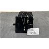 Image 1 : New 925S 0.5ct Simulated Diamond (CZ) Sterling Silver 16"-18" Necklace with White Gold Overlay