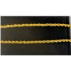 Image 2 : New 14K Gold Plated 2.0mm Twisted Rope Necklace, 23" Long