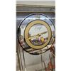 Image 3 : R. Carlyle Quartz Mirrored Wall Clock with Floral Design and "Kings at Sunset" Matted Print