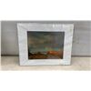 Image 5 : R. Carlyle Quartz Mirrored Wall Clock with Floral Design and "Kings at Sunset" Matted Print