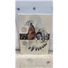 Image 6 : Canadian-Made Leather Moccasins with Fringe and Beaded Vamp, Women's Size 9, and Signed Art Print