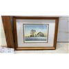 Image 2 : Framed 1999 German Shepherds Drawing by Sandra S. Cote and "First Light" Print by Evan J. Brukalo