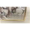 Image 5 : Framed 1999 German Shepherds Drawing by Sandra S. Cote and "First Light" Print by Evan J. Brukalo