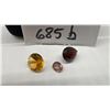 Image 1 : Three True Gemstones: 3.13ct Round Brilliant Natural Yellow Citrine, .72 ct Natural Colour Change