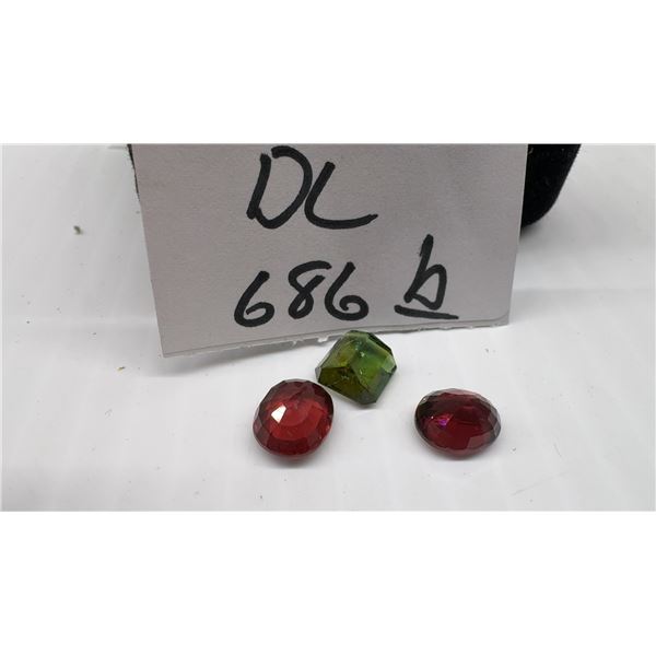 Three True Gemstones: 3.73ct Oval Natural Orangish Pink Pyrope Garnet, 3.05 ct Octagon Natural