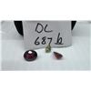 Image 1 : Three True Gemstones: 4.66 Carat Oval Natural Reddish-Purple Rhodolite Garnet, 1.29 ct Oval