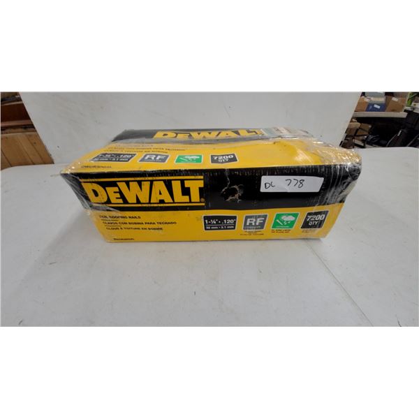 DeWalt DWCR3DGAL 1 1/4" x.120" Coil Roofing Nails, 7200 Quantity