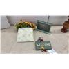 Image 9 : Home Décor: Wire "Welcome" Sign, Vases, Baskets, Doilies, Faux Florals and More