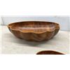 Image 5 : Large Monkey Pod All Wood Salad Set with 2 Servers, Plastic Bowl, Glass Pitcher,