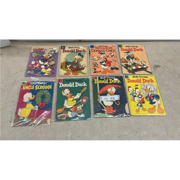 Vintage Dell Walt Disney's Donald Duck and Uncle Scrooge 10¢ Comic Books, 1950s, Set of 8
