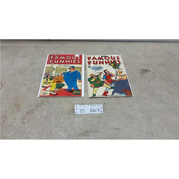 2 Famous Funnies No. 108 & No. 159 Comic Books